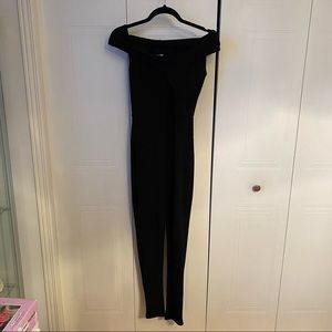 FashionNova off the shoulder jumpsuit